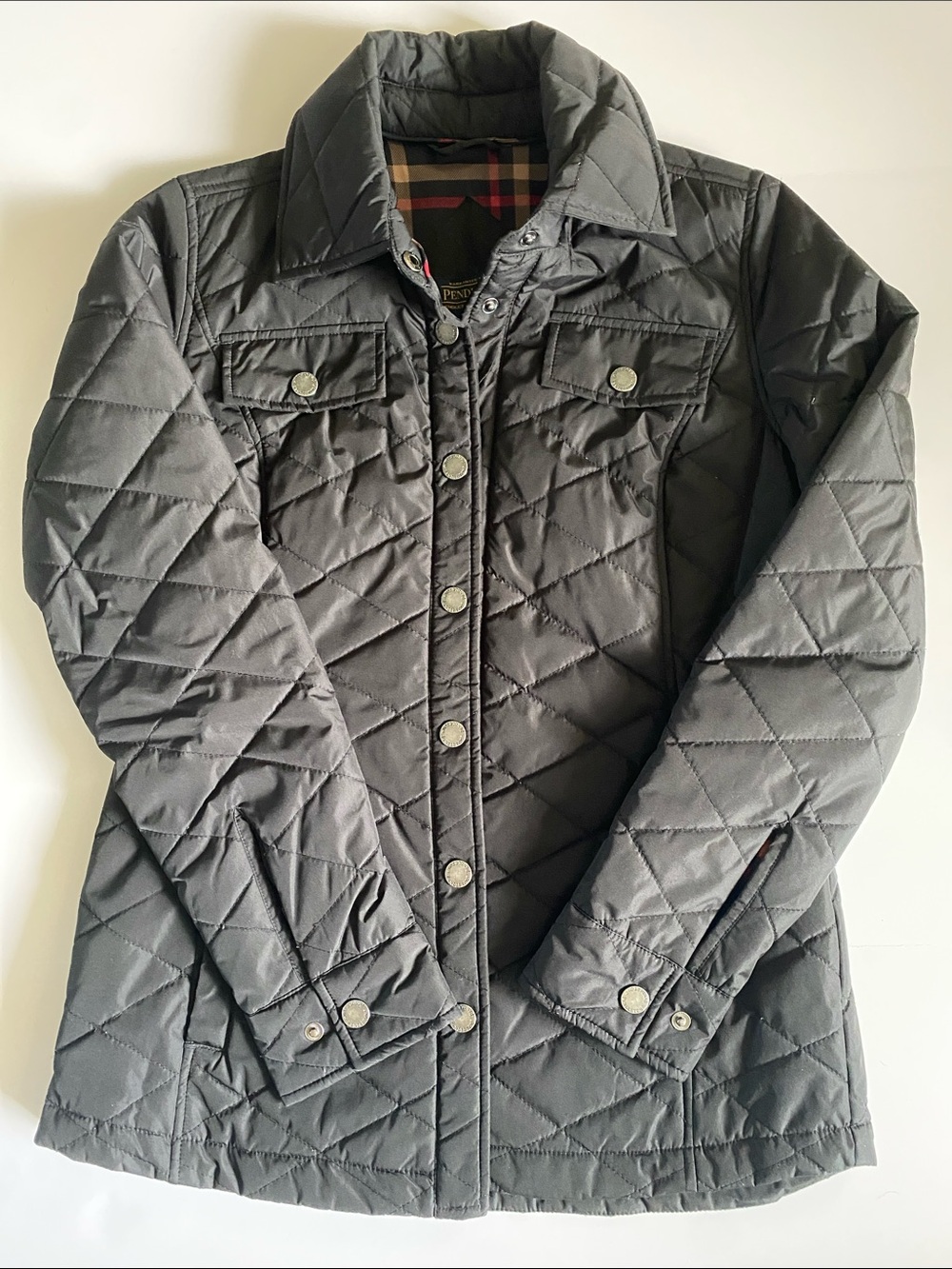 Pendleton Black Quilted Snap-Front Puffer Jacket
